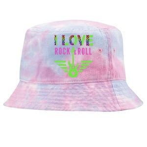 I Love Rock And Roll Guitar Tie-Dyed Bucket Hat