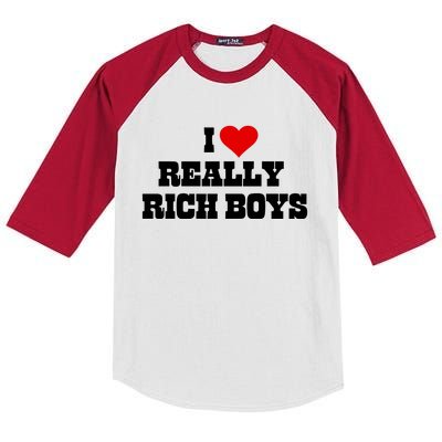 I Love Really Rich Boy Kids Colorblock Raglan Jersey