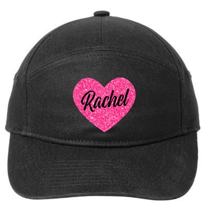 I Love Rachel Cute Rachel Heart For Valentines Day 7-Panel Snapback Hat
