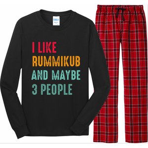 I Like Rummikub And Maybe 3 People Long Sleeve Pajama Set