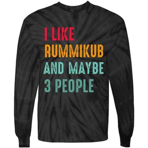 I Like Rummikub And Maybe 3 People Tie-Dye Long Sleeve Shirt