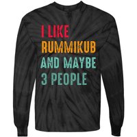 I Like Rummikub And Maybe 3 People Tie-Dye Long Sleeve Shirt