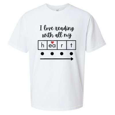 I Love Reading With All My Heart Science Teacher Valentine Sueded Cloud Jersey T-Shirt