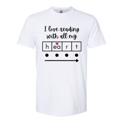 I Love Reading With All My Heart Science Teacher Valentine Softstyle CVC T-Shirt