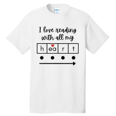 I Love Reading With All My Heart Science Teacher Valentine Tall T-Shirt