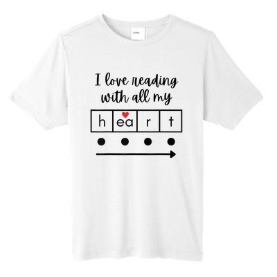 I Love Reading With All My Heart Science Teacher Valentine Tall Fusion ChromaSoft Performance T-Shirt