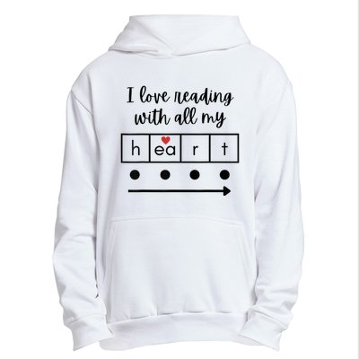 I Love Reading With All My Heart Science Teacher Valentine Urban Pullover Hoodie