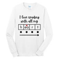 I Love Reading With All My Heart Science Teacher Valentine Tall Long Sleeve T-Shirt