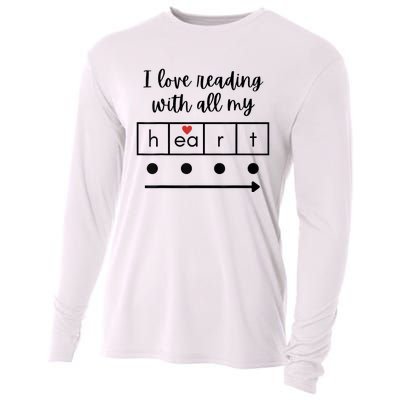 I Love Reading With All My Heart Science Teacher Valentine Cooling Performance Long Sleeve Crew