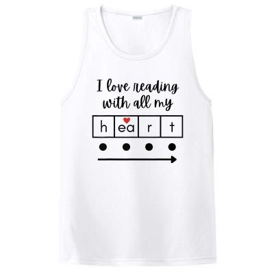 I Love Reading With All My Heart Science Teacher Valentine PosiCharge Competitor Tank