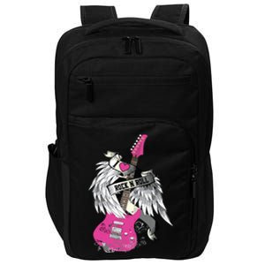 I Love Rock And Roll Guitar Angel Wings Impact Tech Backpack