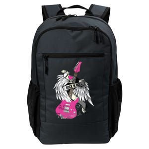 I Love Rock And Roll Guitar Angel Wings Daily Commute Backpack