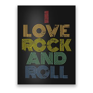 I Love Rock And Roll Distressed Rainbow 70s Poster