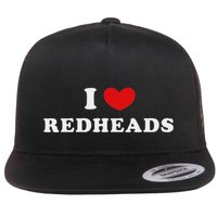 I Love Redheads I Heart Redheads Flat Bill Trucker Hat