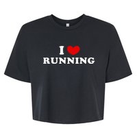 I Love Running Bella+Canvas Jersey Crop Tee