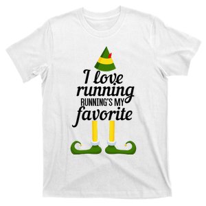 I Love Running RunningS My Favorite Funny Christmas T-Shirt