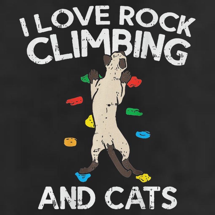 I Love Rock Climbing & Cats Cute Climbing 7 Panel Mesh Trucker Snapback Hat