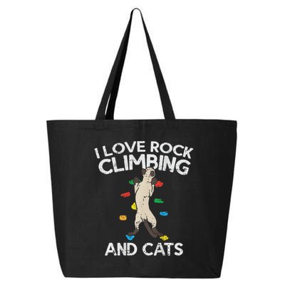 I Love Rock Climbing & Cats Cute Climbing 25L Jumbo Tote