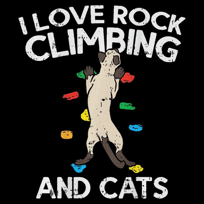 I Love Rock Climbing & Cats Cute Climbing Womens Tank Top