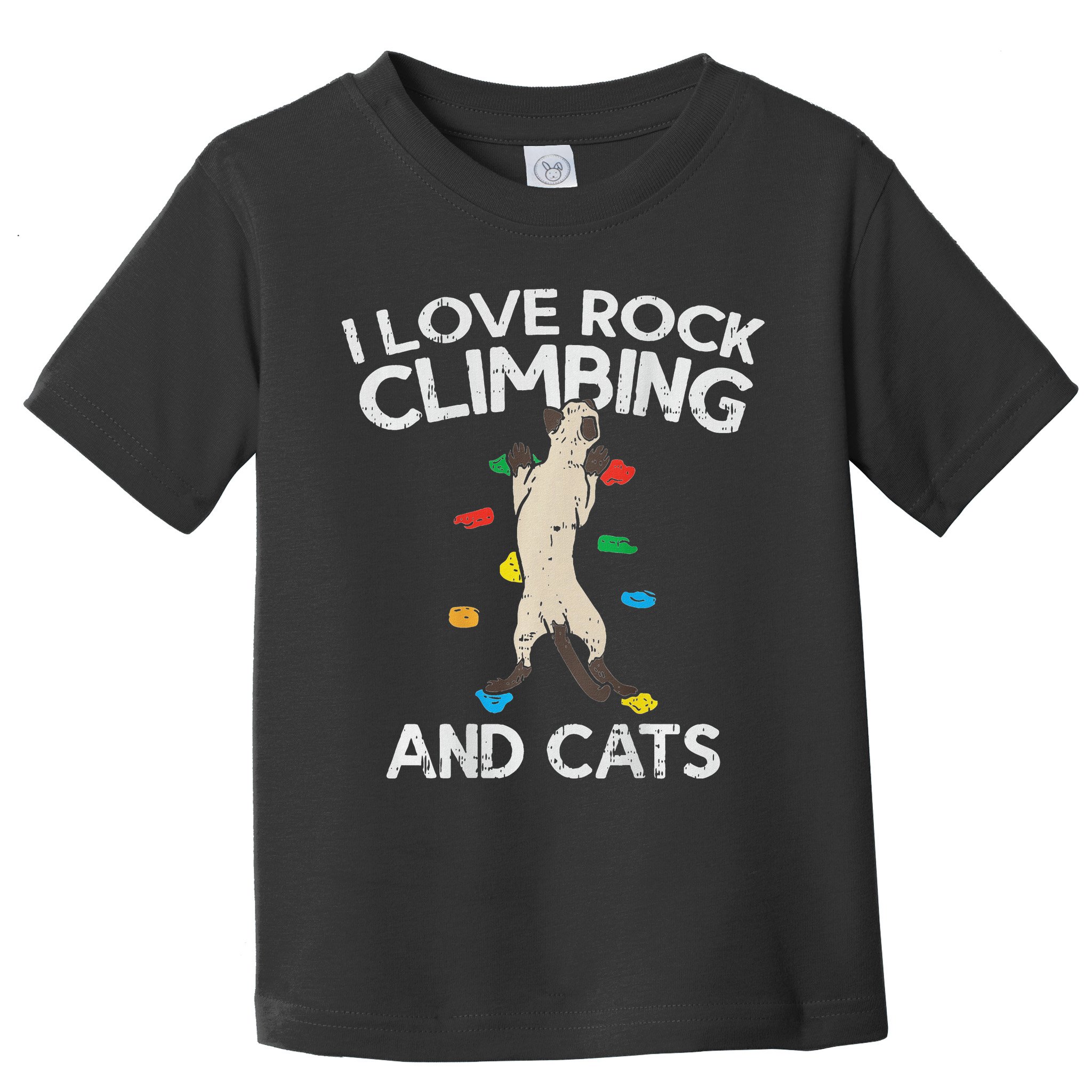I Love Rock Climbing & Cats Cute Climbing Toddler T-Shirt
