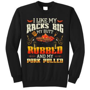 I Like Racks Big And Pork Pulled Bbq Humor Sweatshirt