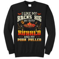 I Like Racks Big And Pork Pulled Bbq Humor Sweatshirt