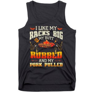 I Like Racks Big And Pork Pulled Bbq Humor Tank Top