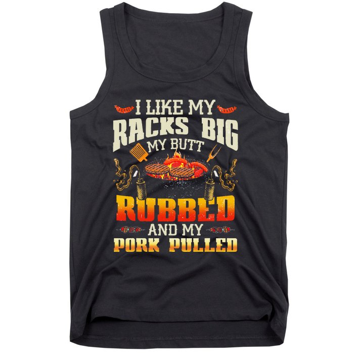 I Like Racks Big And Pork Pulled Bbq Humor Tank Top