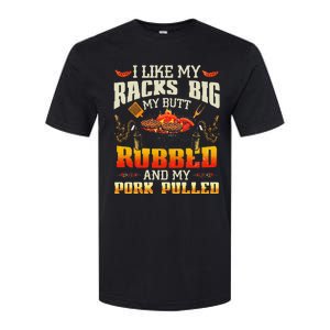 I Like Racks Big And Pork Pulled Bbq Humor Softstyle CVC T-Shirt