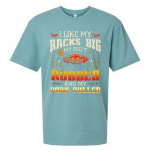 I Like Racks Big And Pork Pulled Bbq Humor Sueded Cloud Jersey T-Shirt