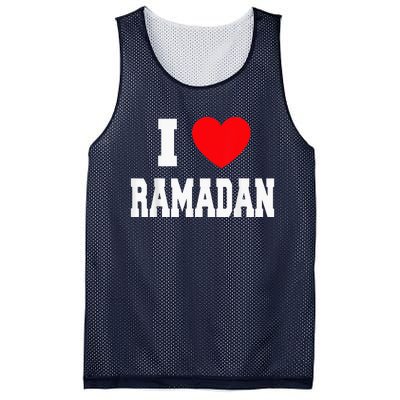 I Love Ramadan Ramadan Kareem Mubarak Mesh Reversible Basketball Jersey Tank