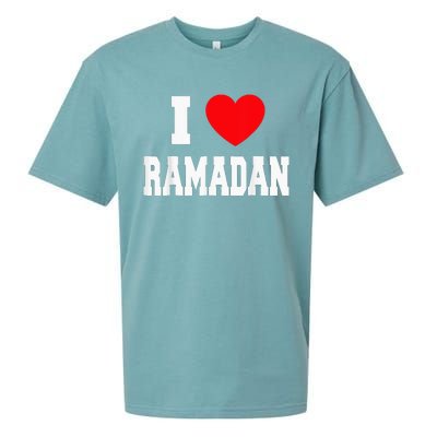 I Love Ramadan Ramadan Kareem Mubarak Sueded Cloud Jersey T-Shirt