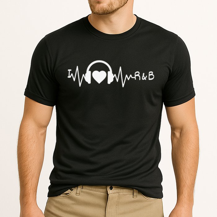 I Love R&B Heartbeat Rhythm and Blues Music 90's RnB Cooling Performance Crew T-Shirt