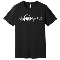 I Love R&B Heartbeat Rhythm and Blues Music 90's RnB Premium T-Shirt