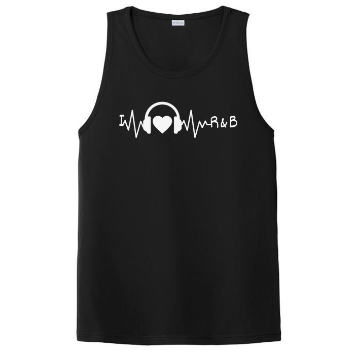 I Love R&B Heartbeat Rhythm and Blues Music 90's RnB PosiCharge Competitor Tank