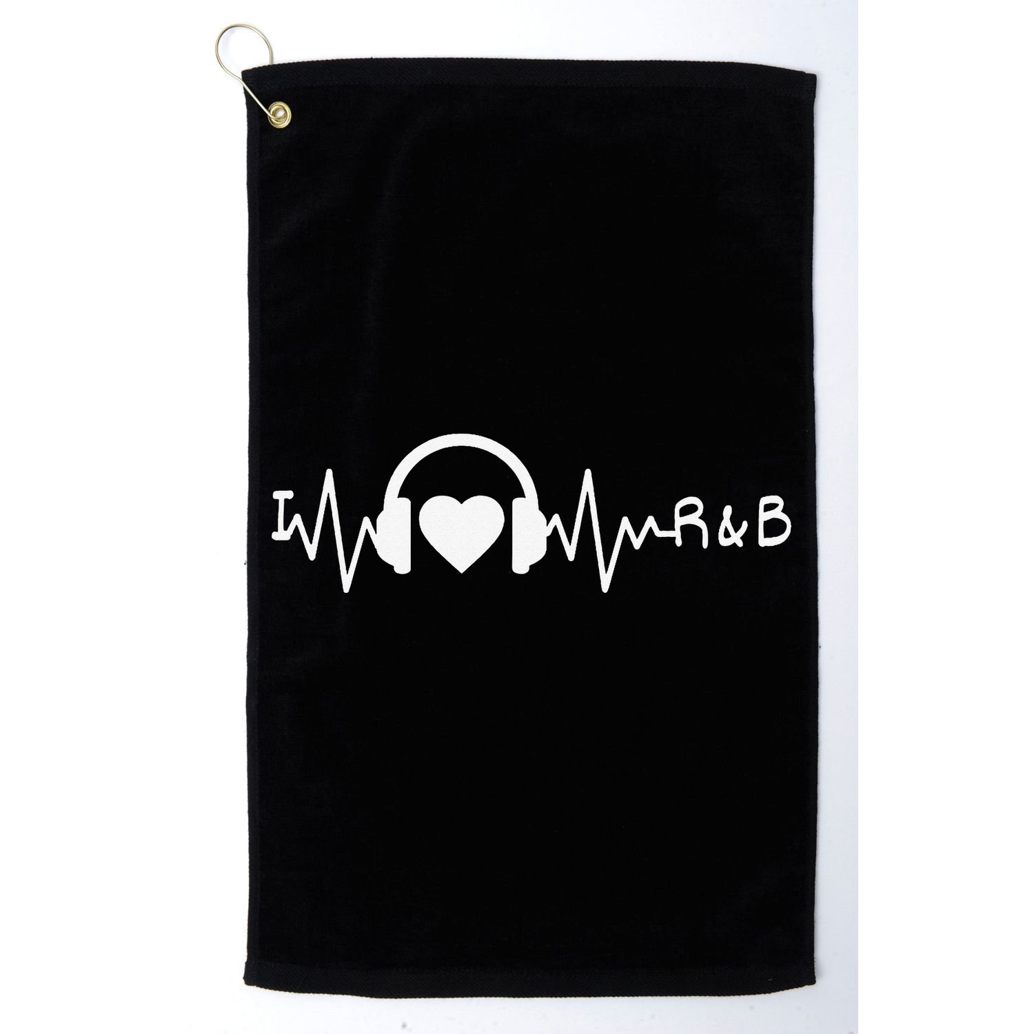 I Love R&B Heartbeat Rhythm and Blues Music 90's RnB Golf Towel