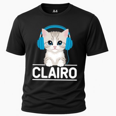 I Love Red Heart Personalized My Clairo First Name Cat Performance Shirt