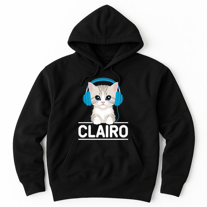 I Love Red Heart Personalized My Clairo First Name Cat Hoodie