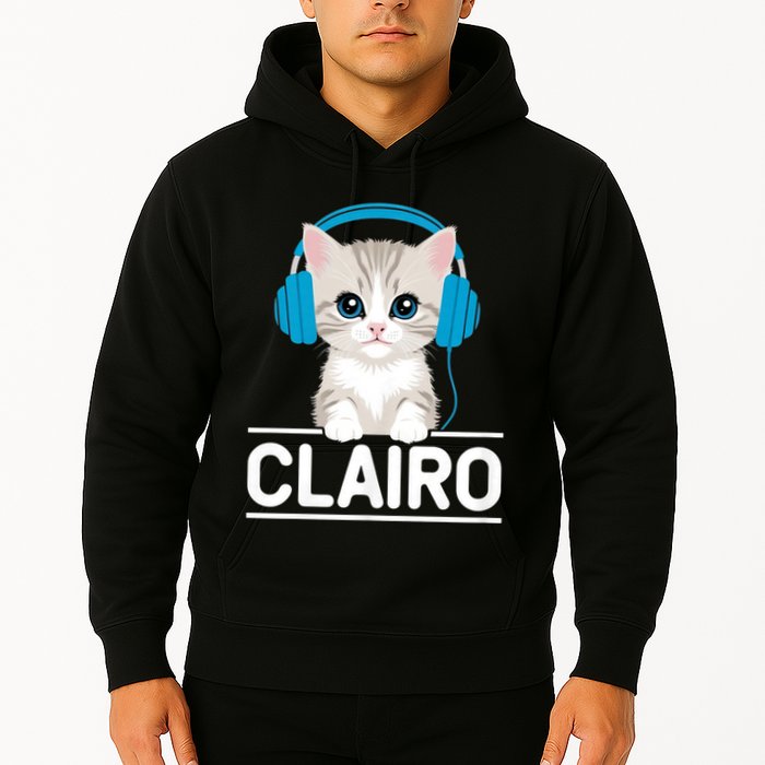 I Love Red Heart Personalized My Clairo First Name Cat Hoodie
