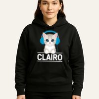 I Love Red Heart Personalized My Clairo First Name Cat Hoodie