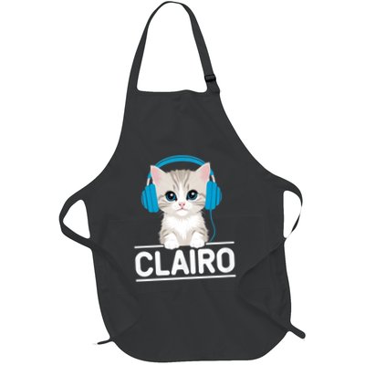 I Love Red Heart Personalized My Clairo First Name Cat Apron
