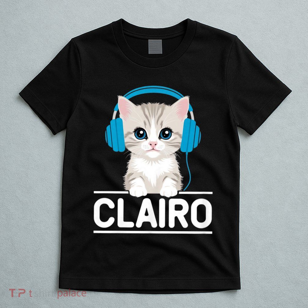 I Love Red Heart Personalized My Clairo First Name Cat T-Shirt
