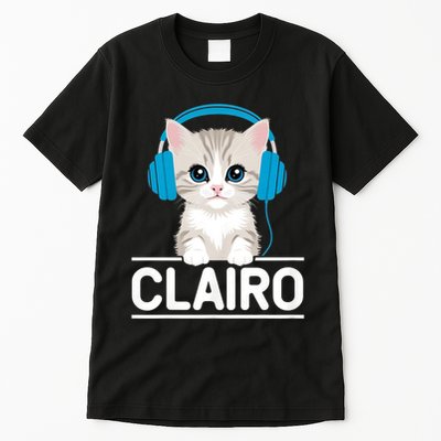 I Love Red Heart Personalized My Clairo First Name Cat Tall T-Shirt