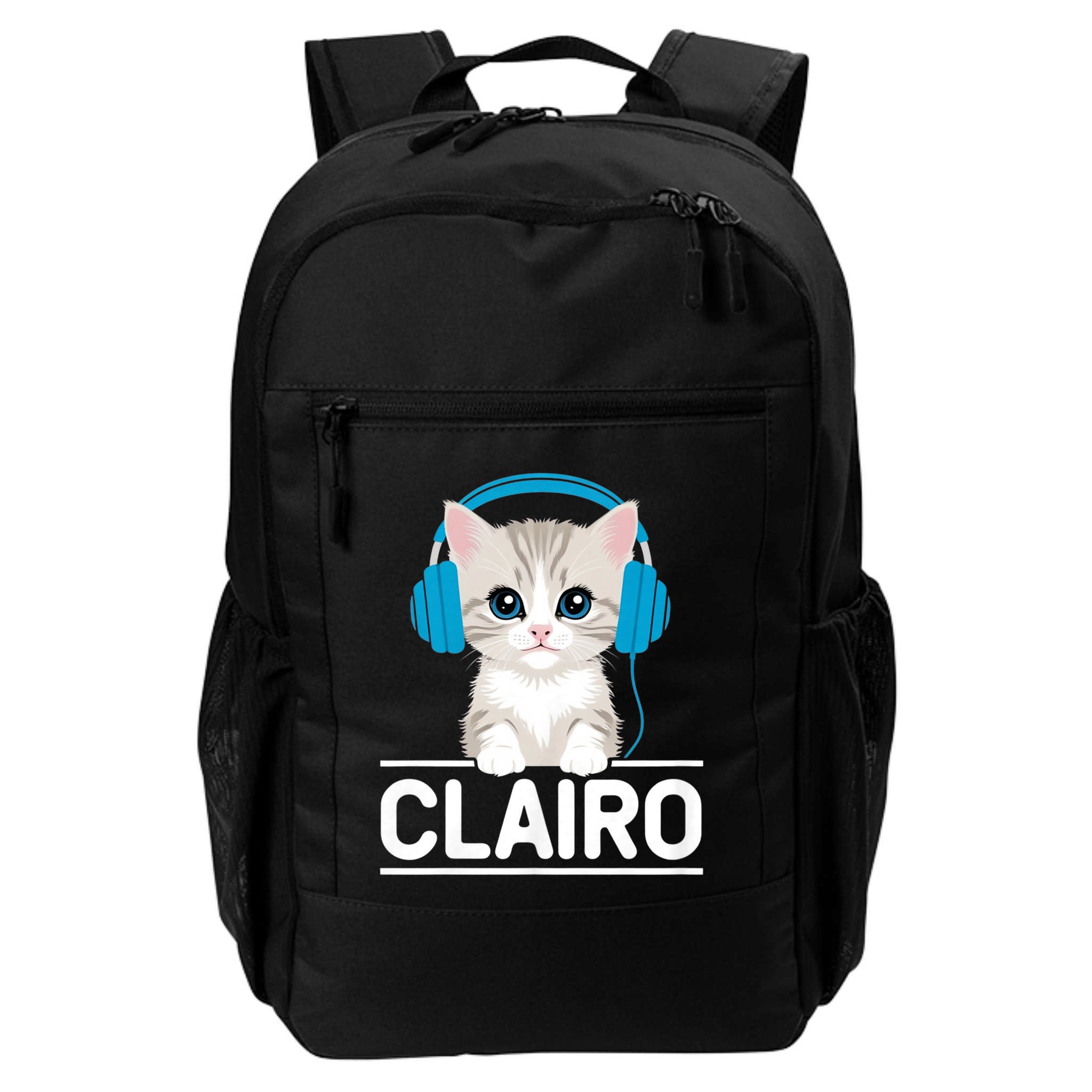 I Love Red Heart Personalized My Clairo First Name Cat Backpack