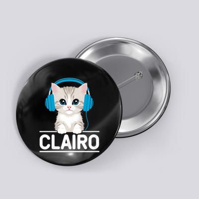 I Love Red Heart Personalized My Clairo First Name Cat Button
