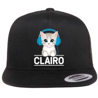 I Love Red Heart Personalized My Clairo First Name Cat Flatbill Hat