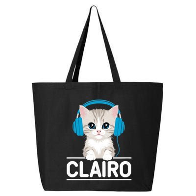 I Love Red Heart Personalized My Clairo First Name Cat 25L Jumbo Tote