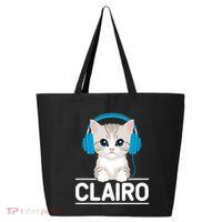 I Love Red Heart Personalized My Clairo First Name Cat 25L Jumbo Tote