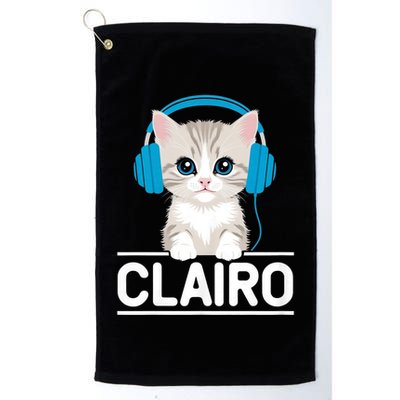 I Love Red Heart Personalized My Clairo First Name Cat Golf Towel