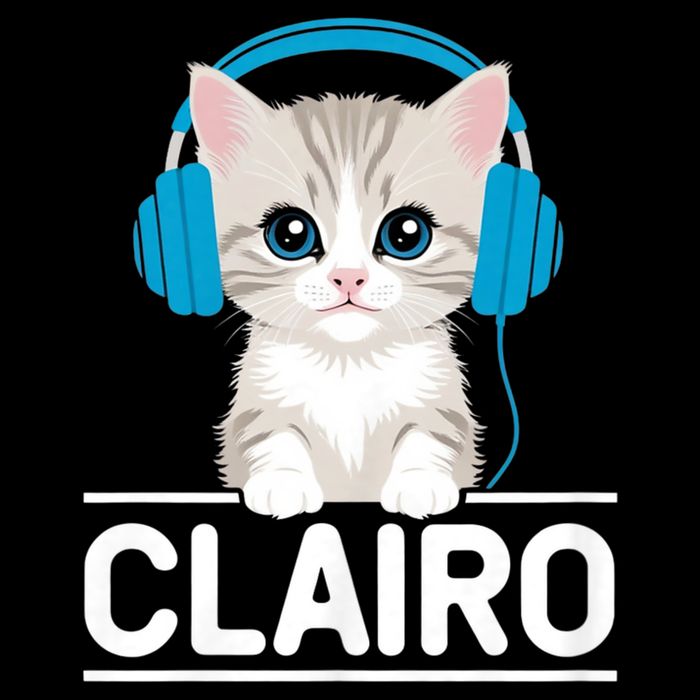 I Love Red Heart Personalized My Clairo First Name Cat Cropped Pullover Crew